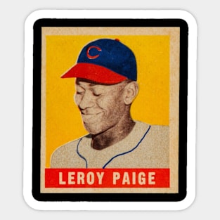 Satchel Paige 1948 Leaf Sticker